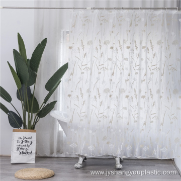 Eco-friendly Feature and Plastic material shower curtain